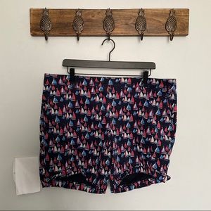 TALBOTS Sailboat Printed Weekend Shorts
